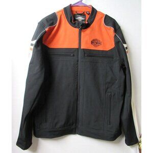 Harley Davidson Colorblock Zip Up Soft Shell Light Weight Jacket -Size Large NEW